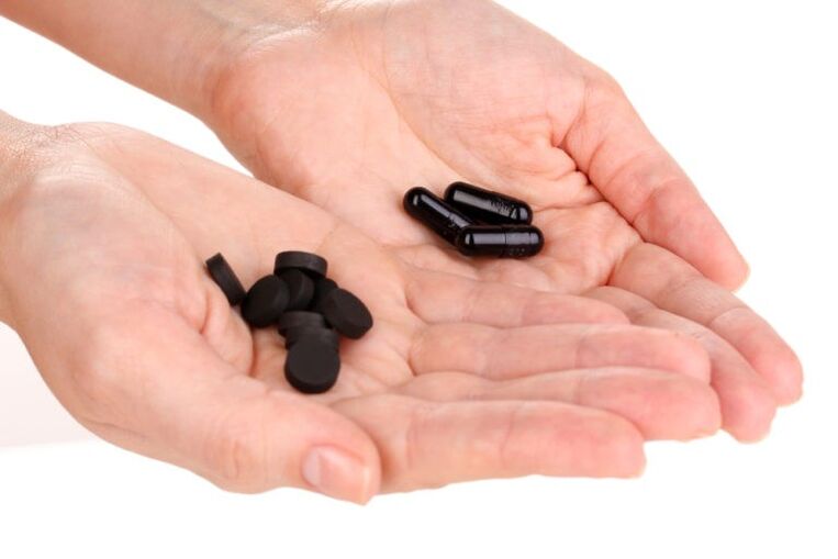 Aktyvuota anglis svorio metimui tabletėse ir kapsulėse